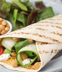wrap met hummus