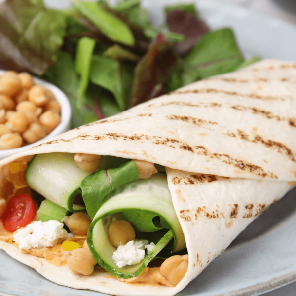 wrap met hummus
